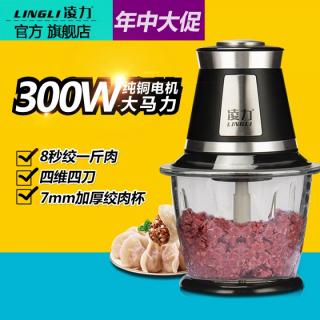 絞肉機家用 電動小型多功能碎肉絞餡機切菜碎菜機打肉蒜泥 凌力