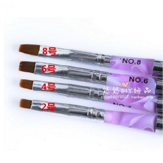 美甲光疗笔工具 金属杆可拆光疗笔刷排笔 光疗胶闪粉亮片指甲笔刷