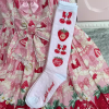 原创草莓芭菲冰淇淋中筒袜日系蝴蝶结波点lolita花边袜中筒女袜