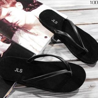 清货特价男士拖鞋男夏人字拖鞋男沙滩拖鞋男生个性纯色黑色鞋子男