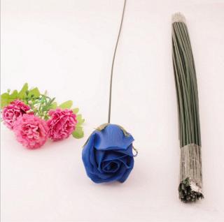 2號花杆玫瑰花絲網花材料廠家批發diy手工材料通用杆常用杆40cm長