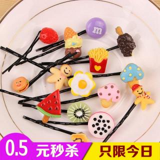 可愛髮飾櫻桃一字夾日韓版原宿髮卡草莓髮夾邊夾水果檸檬飾品頭飾